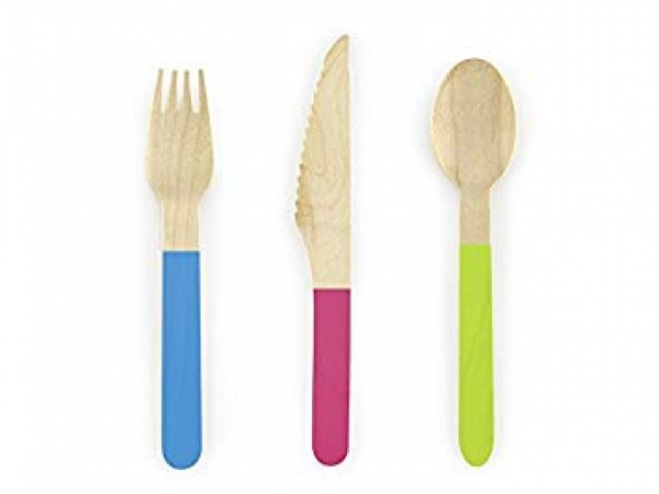 Party-Besteck aus Holz Aloha 18er Set