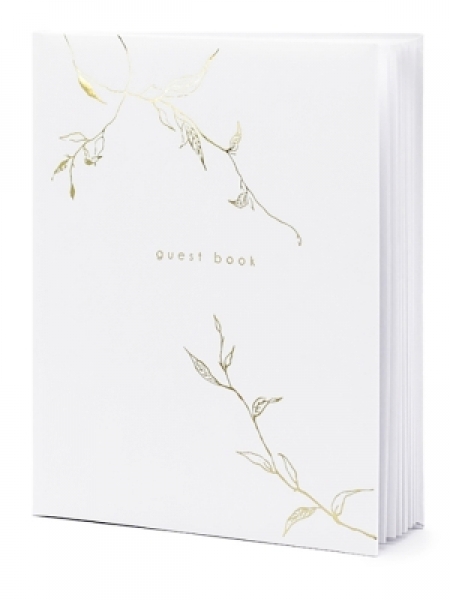Gästebuch mit Zweigen Gold