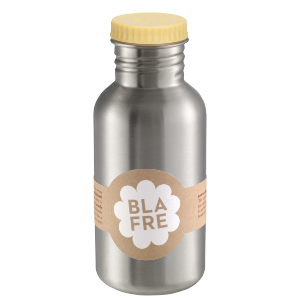 BLAFRE Edelstahlflasche pastellgelb Deckel