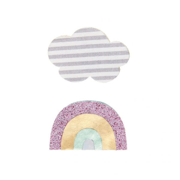 Haarspangen Regenbogen & Wolke 2er Set