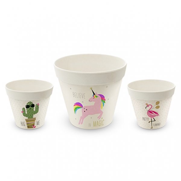 Vasen aus Bamboo 3er Set