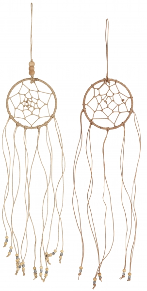 Traumfänger aus Jute & Leder