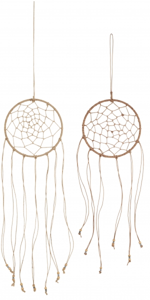 Traumfänger aus Jute & Leder L