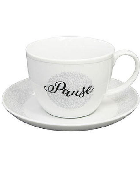 Grosse Tasse & Teller Pause
