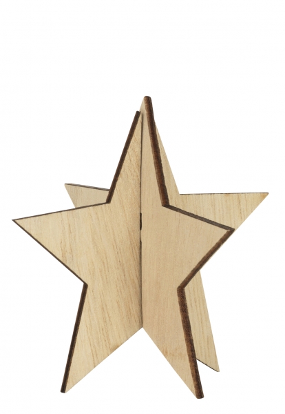Stern aus Holz nature