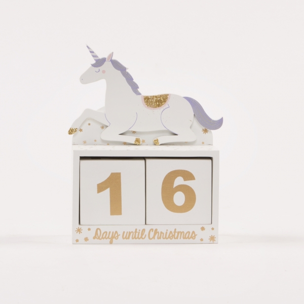 Kalender Einhorn weiss