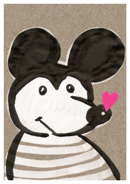 Postkarte Maus
