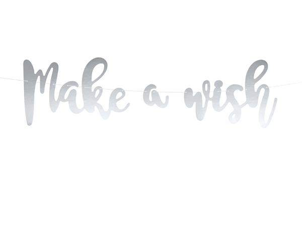 Girlande Make a wish silber