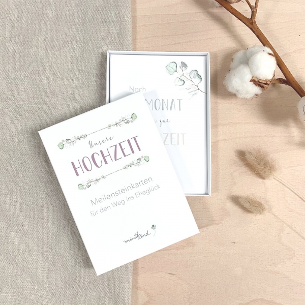 Hochzeit Meilensteinkarten