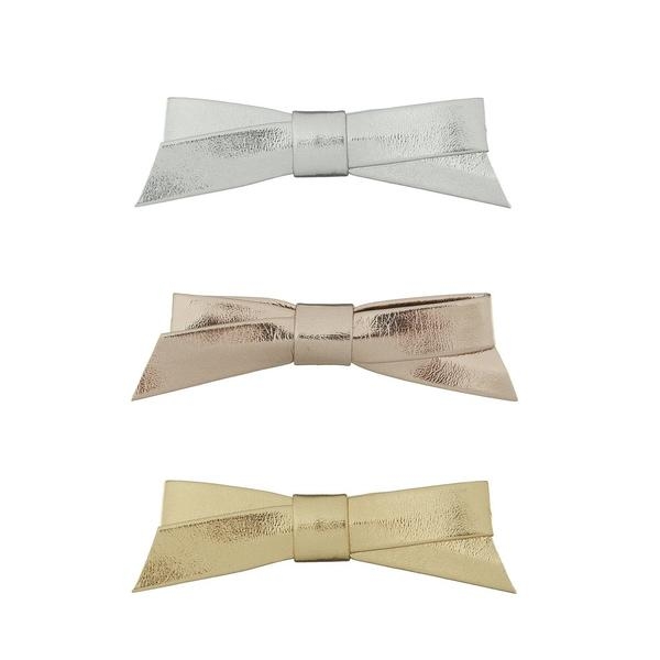 Haarspangen Metallic Schleife 3er Set