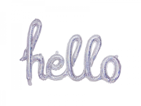 Folienballon Hello silber