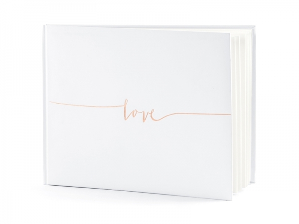 Gästebuch Love rose gold