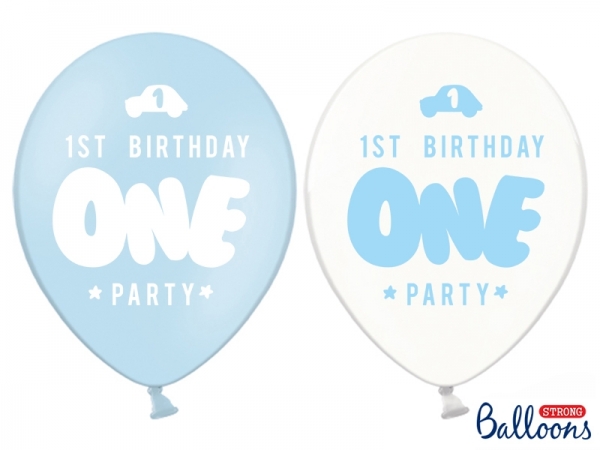 Luftballons 1st birthday hellblau 5er Set