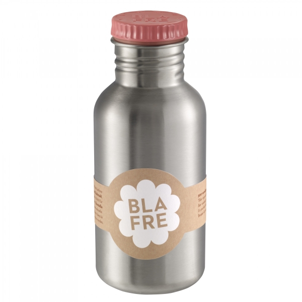 BLAFRE Edelstahlflasche mit rosa Deckel