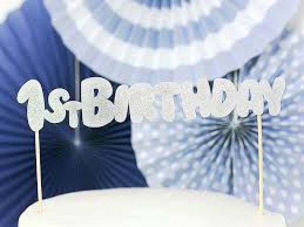 Cake Topper One silber