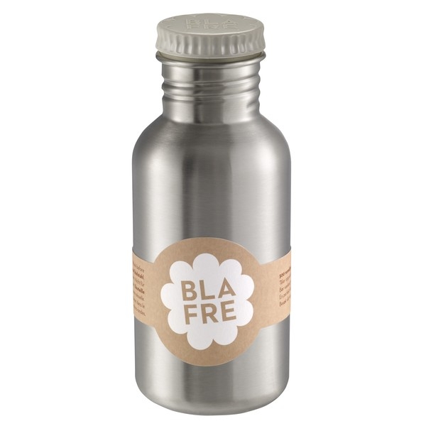 BLAFRE Edelstahlflasche mit grauem Deckel