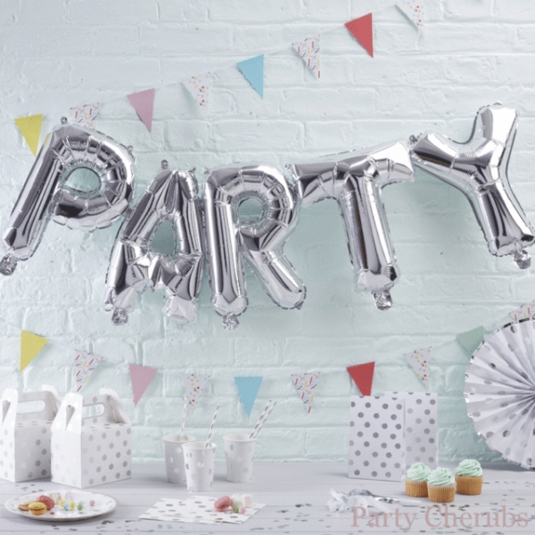Folienballon Party silber