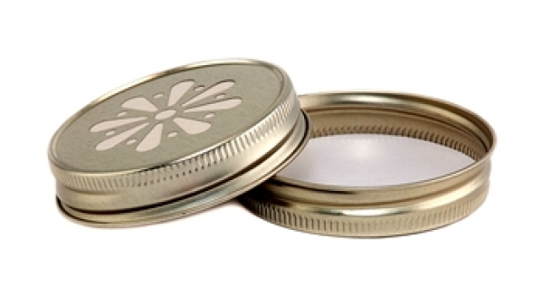 Deckel mit Blume für Mason Jars