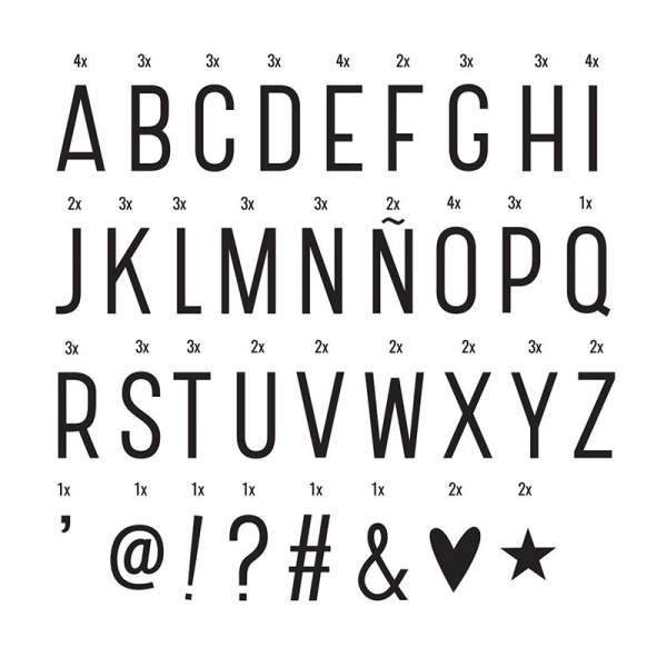 Lightbox Buchstabenset Basic