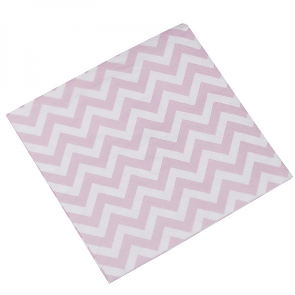 Papierservietten Chevron rosa