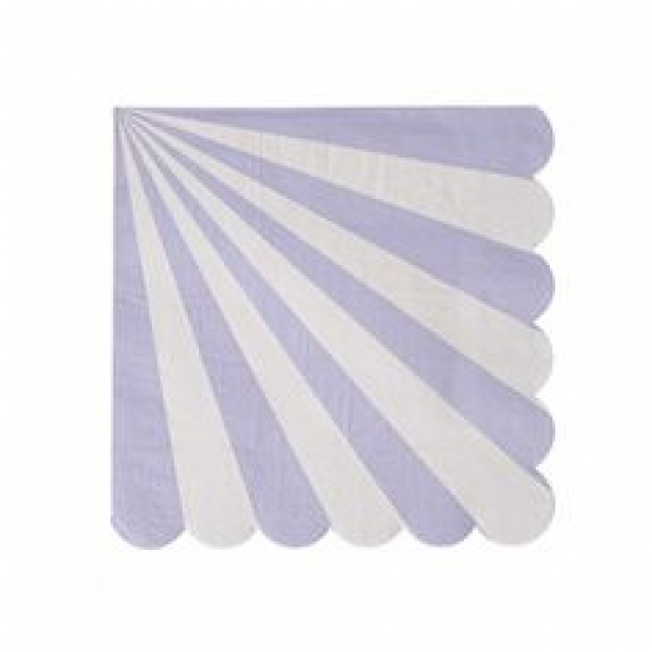 Papierservietten mit Streifen lavender