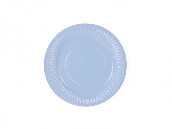 Pappteller pastellblau 6er Set