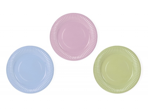Pappteller pastell mix 6er Set