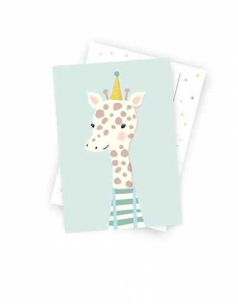 Postkarte mit Giraffe