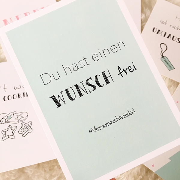 Postkarte Du hast einen Wunsch frei