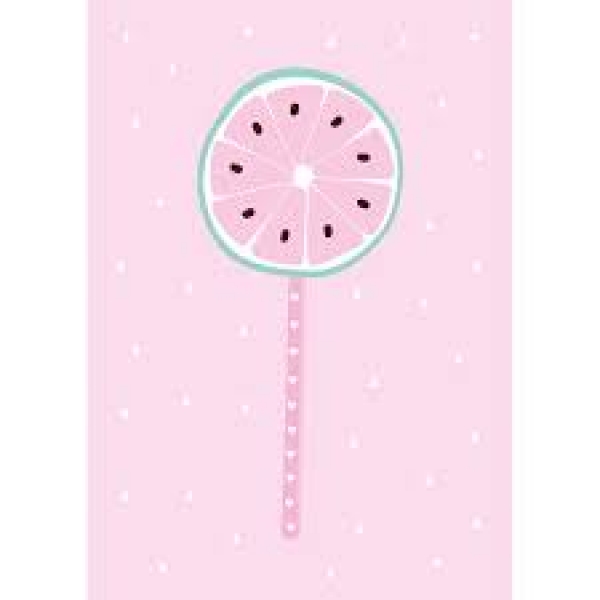 Postkarte Lolly Melone