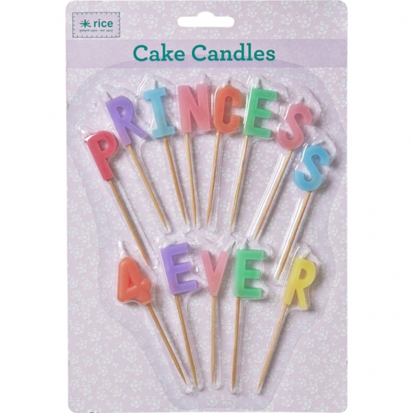Rice Geburtstagskerzen "Princess 4ever"