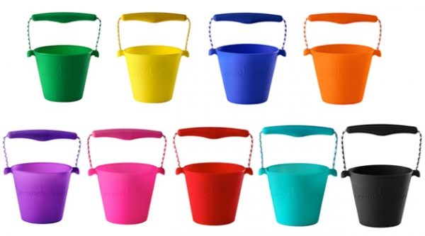Scrunch Bucket faltbarer Eimer farbig