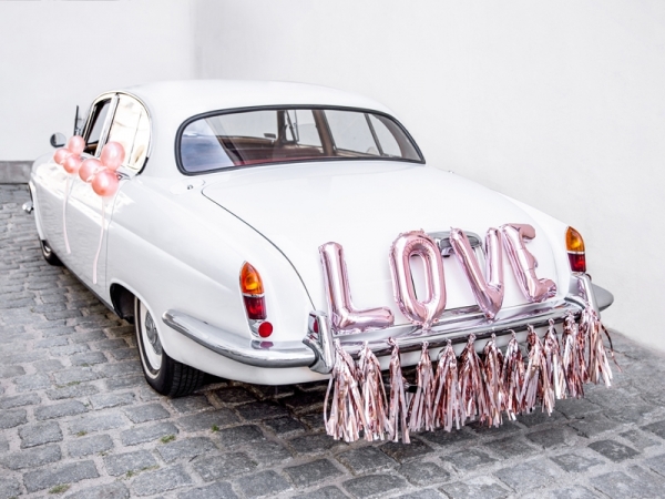 Dekoration für Auto Love rose gold