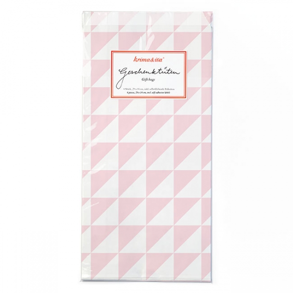 Tüten Chevron rosa 6er Set