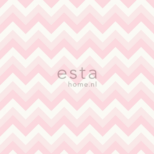 Wandtapete Chevron rosa