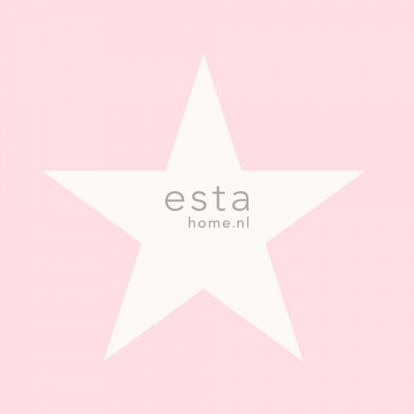 Wandtapete mit Stern rosa